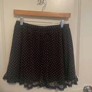 American Eagle Outfitters Black and White Skater Mini Skirt